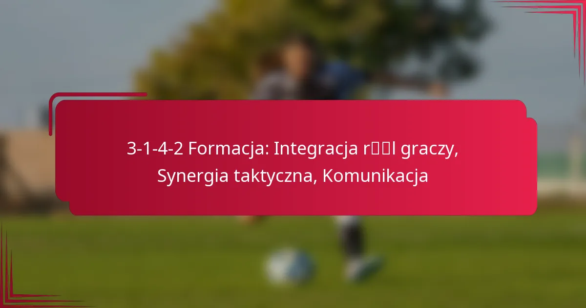 Read more about the article 3-1-4-2 Formacja: Integracja ról graczy, Synergia taktyczna, Komunikacja
