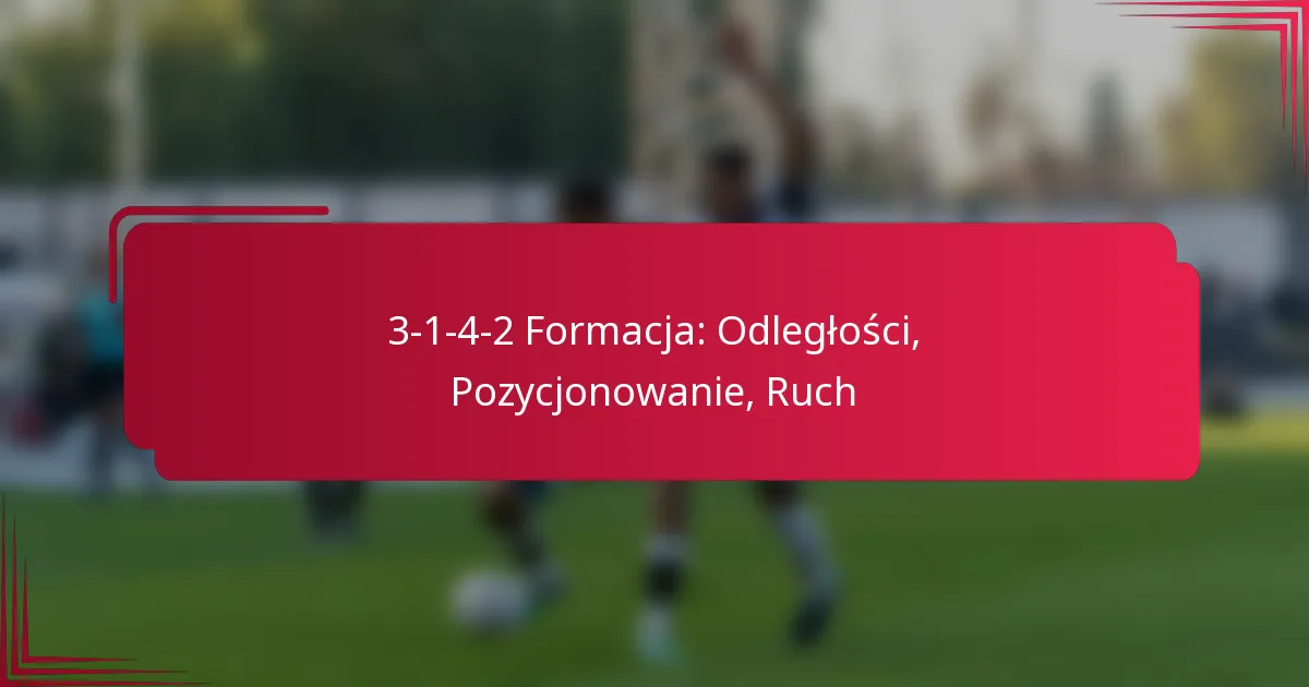 Read more about the article 3-1-4-2 Formacja: Odległości, Pozycjonowanie, Ruch