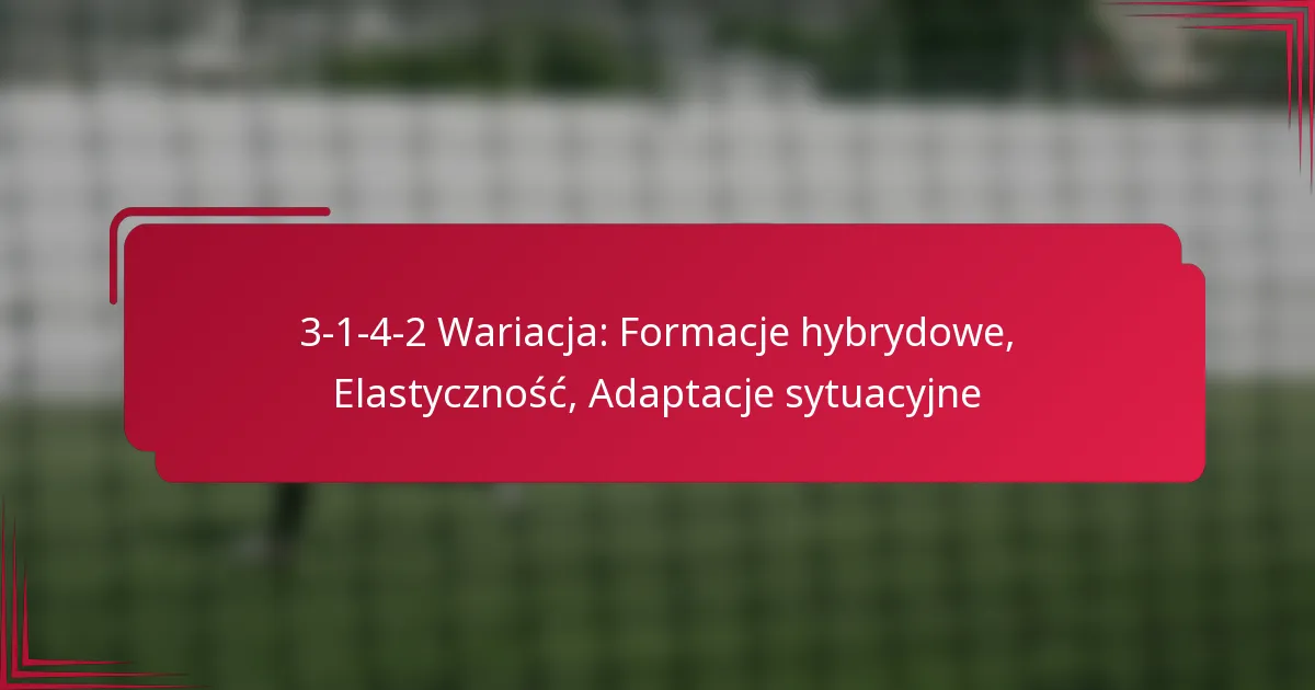 Read more about the article 3-1-4-2 Wariacja: Formacje hybrydowe, Elastyczność, Adaptacje sytuacyjne