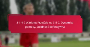 Read more about the article 3-1-4-2 Wariant: Przejście na 3-5-2, Dynamika pomocy, Solidność defensywna