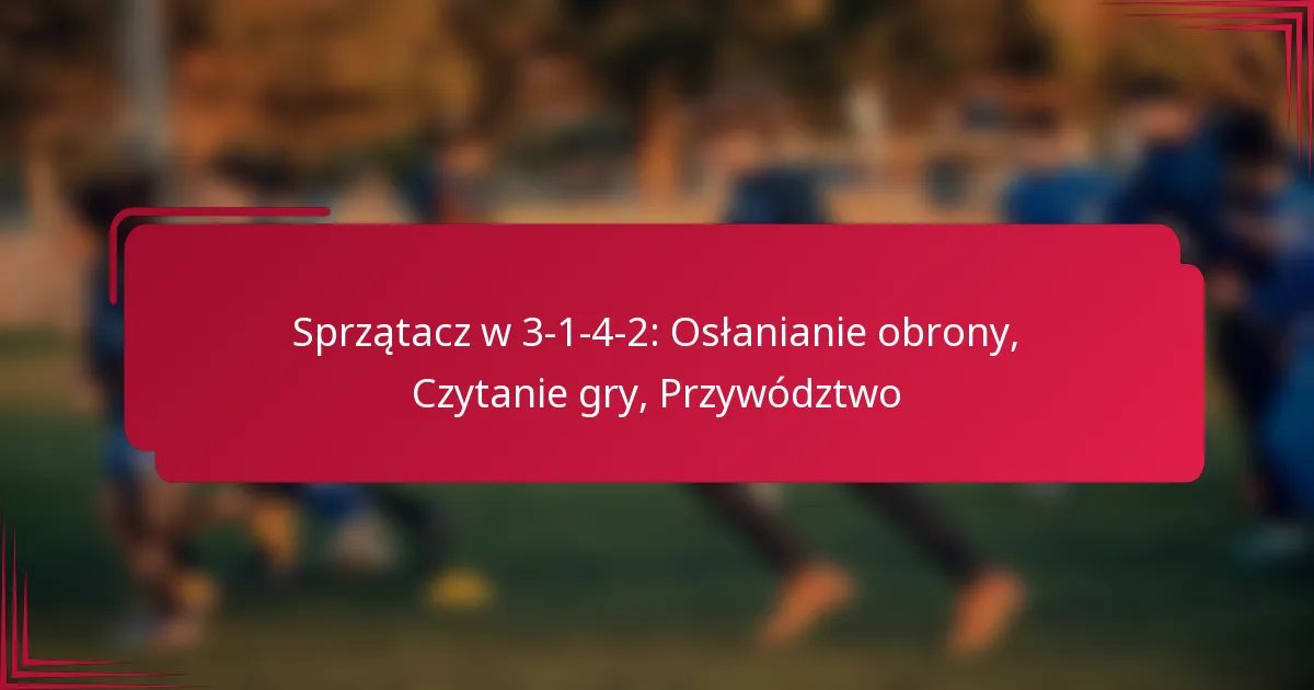 Read more about the article Sprzątacz w 3-1-4-2: Osłanianie obrony, Czytanie gry, Przywództwo