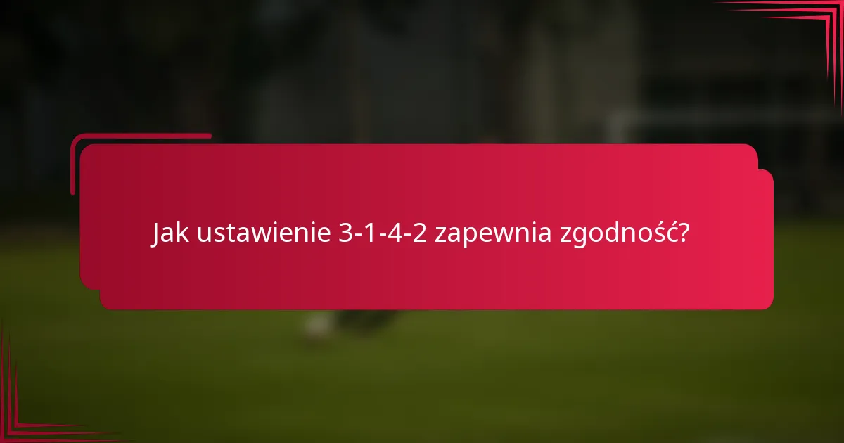 Jak ustawienie 3-1-4-2 zapewnia zgodność?